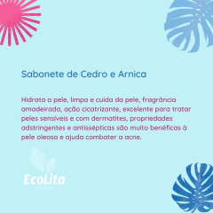 Sabonete artesanal de cedro e arnica: não me toque! | Fitoterápico na internet