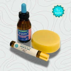 Kit Noturno | Acorde Linda! | 1 Sérum Janela da Alma + 1 Sérum Tô Jovem + Brinde: 1 Sabonete de Argila Dourada - ECOLITA