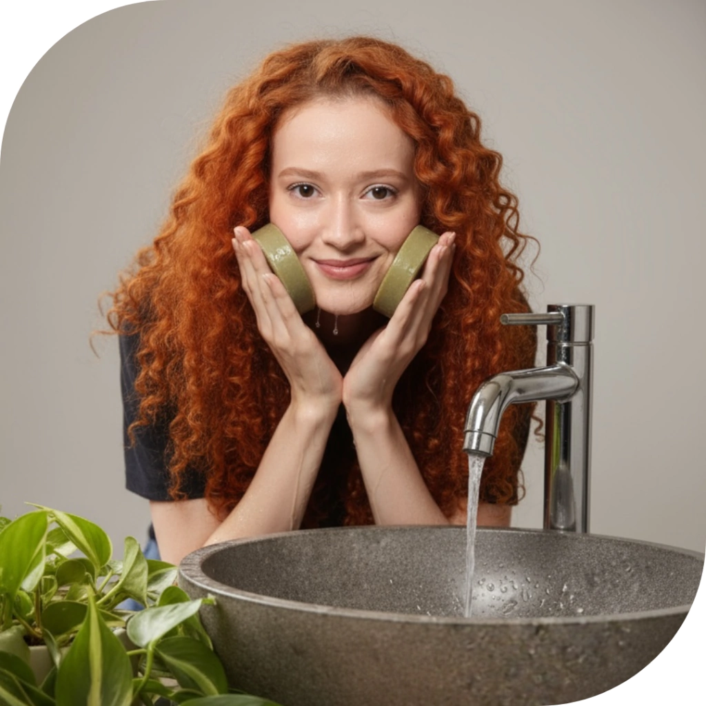 Sabonete de argila verde e tea tree.