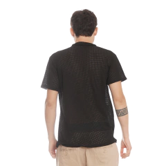 Camisa Crochet Manga Corta