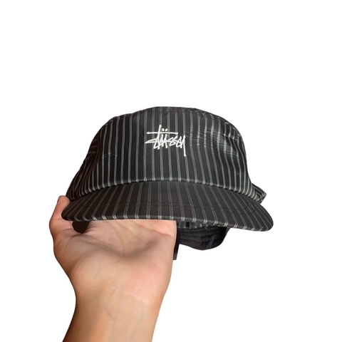 Stussy Shirting Stripe Runner Black Cap