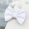 Laço gravatinha de tecido (5cm) - Branco
