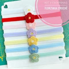 Kit 7 Faixinhas Meia de Seda - Florzinha Crochê - comprar online