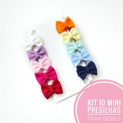KIT 10 MINI LAÇOS GRAVATINHA (3CM)