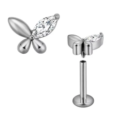 topo meia borboleta aço cirurgico - comprar online