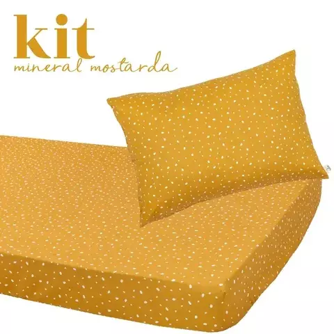 Kit Mineral Mostarda com Lençol de Elástico e Fronha - comprar online
