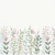 Papel de parede com estampa de flores coloridas e folhas