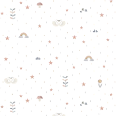 Papel de Parede Castelo Elementos Perolado 100% Celulose - comprar online
