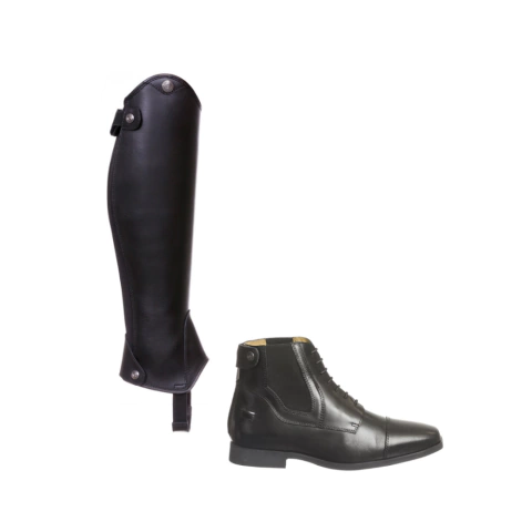 Kit TAEShortBoots+Chaps Leather Elegant