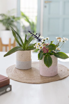 Cilindro alto bicolor maceta - comprar online