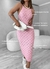 Vestido Maldivas em Relevo Frente Única Comprimento Midi - comprar online