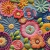 Recorte Estampado Retangular Floral 3D - Modelo 5