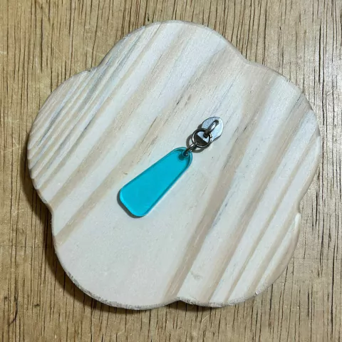 Cursor Puxador de Zíper n.5 Individual - Palito Fluorescente Azul