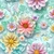 Recorte Estampado Retangular Floral 3D - Modelo 21