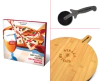 TABLA DE MADERA PARA PIZZA + RUEDA PARA CORTAR