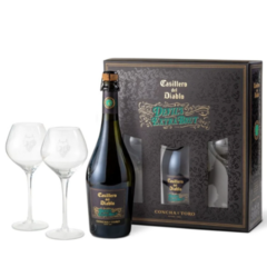 TRIVENTO · ESTUCHE · CASILLERO DEL DIABLO · EXTRA BRUT CON DOS COPAS