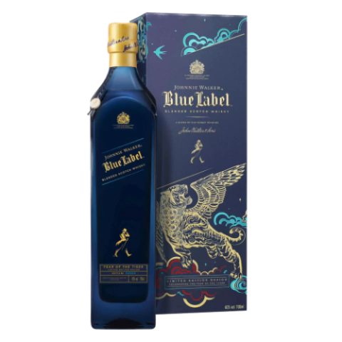 JOHNNIE WALKER · BLUE LABEL · CELEBRATING THE YEAR OF THE TIGER · LIMITED EDITION DESIGN · 700ML