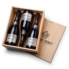 JASMINE MONET · ESTUCHE MADERA · SILVER · BRUT NATURE 750ML