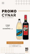 PROMO · CYNAR 750ML + I SCHWEPPES 2.25LT