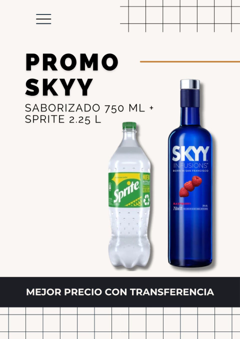 PROMO · SKYY SABORIZADO 750 ML + SPRITE 2.25 L - comprar online