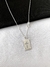 CORRENTE VENEZIANA - 1MM + PINGENTE PLAQUINHA CRUZ VAZADA - PRATAS 925