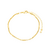 Pulseira Malha Italiana desenhada com canutilhos Ouro
