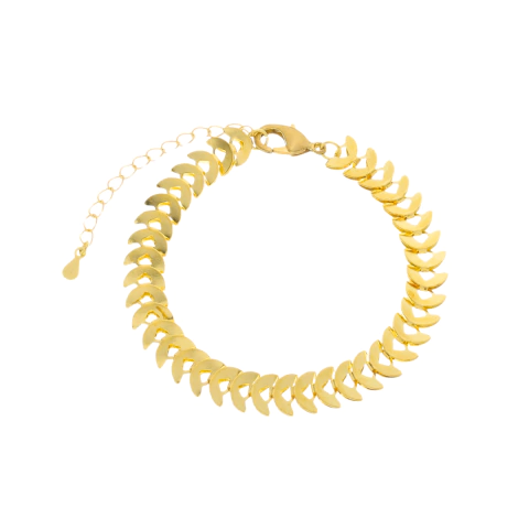 Pulseira Flor em Pétalas Ouro