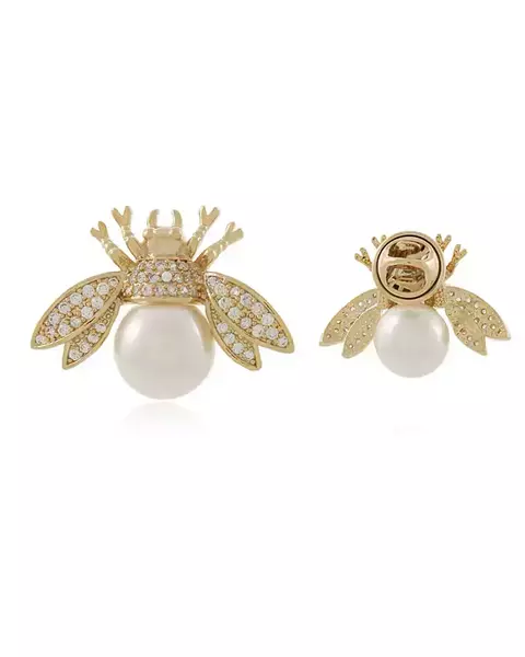 Broche Abelha Rainha Dior com Perola