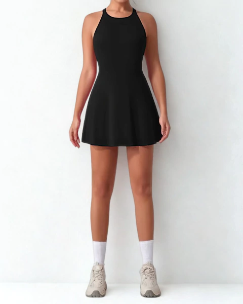 HALTER DRESS - black - comprar online