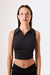 Polo Crop Top - Black - Bazza Sporty