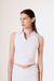 Polo Crop Top - White - tienda online