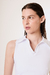 Polo Crop Top - White en internet