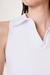 Polo Crop Top - White