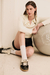 Polo Cropped Tee - Off White en internet