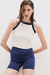 BS Halter Rib Tank - Off White - tienda online