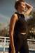 Polo Crop Top - Black en internet