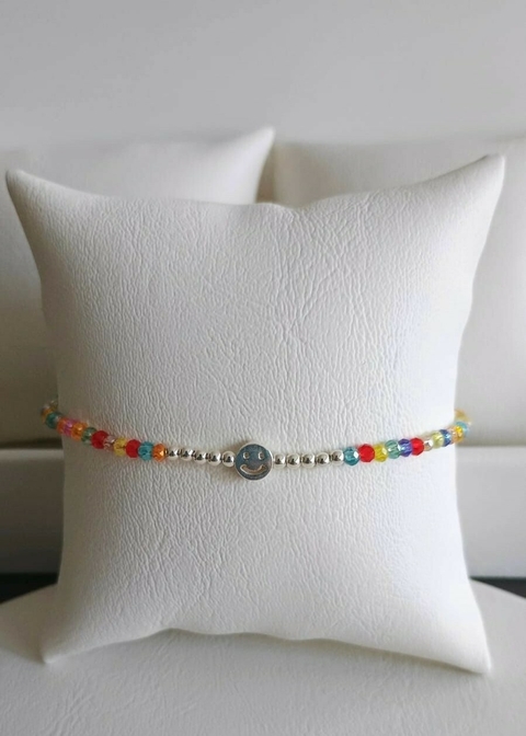 Pulsera de Cristales Multicolor Carita - comprar online