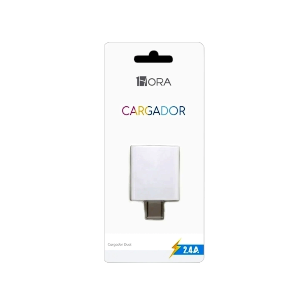 Cubo Cargador Dual 2.4a 1hora Gar129 blaco
