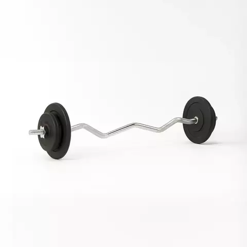 Barra Cromada EZ + Discos Fundicion 40 Kg