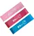 Conjunto de bandas circulares elásticas de tres tensiones en colores rosa, rojo y azul, marca BSFIT.
