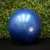 Pelota de esferodinamia azul de 65 cm Get Fit! sobre fondo de plantas verdes