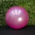 Pelota de esferodinamia rosa de 85 cm con fondo de plantas verdes.