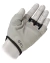 Guante de musculación Fitness Proyec color gris con gel para protección, mostrado en una mano.
