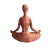 Yogine meditando Gesso Rosa e Dourado - Hadu Esotéricos