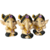 Trio de Ganesha Baby - Preto