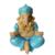 Estátua de Ganesha 24 cm Deus da Prosperidade Azul em gesso