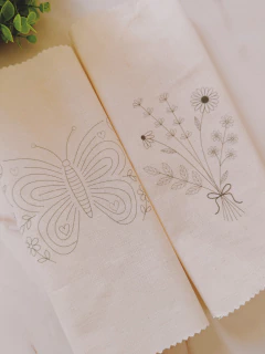 Kit 2 Riscos BordaPlanta Impressos no Tecido na internet