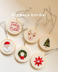 Kit para Bordar Bolinhas de Natal - comprar online