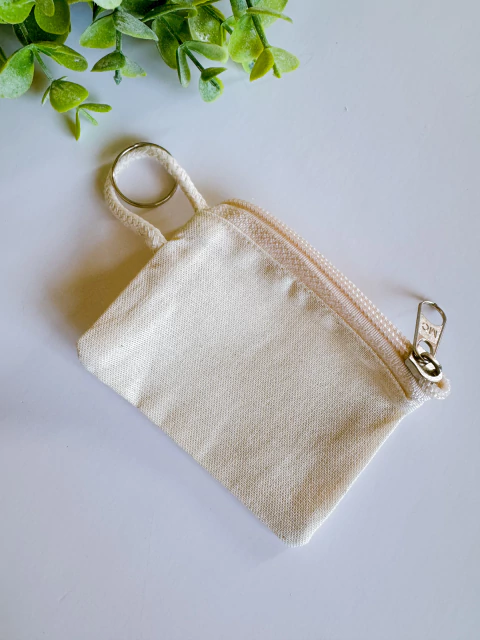 Porta Moedas de algodão cru para bordar - comprar online