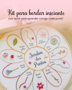 Kit para Bordar Jardim dos Pontos na internet